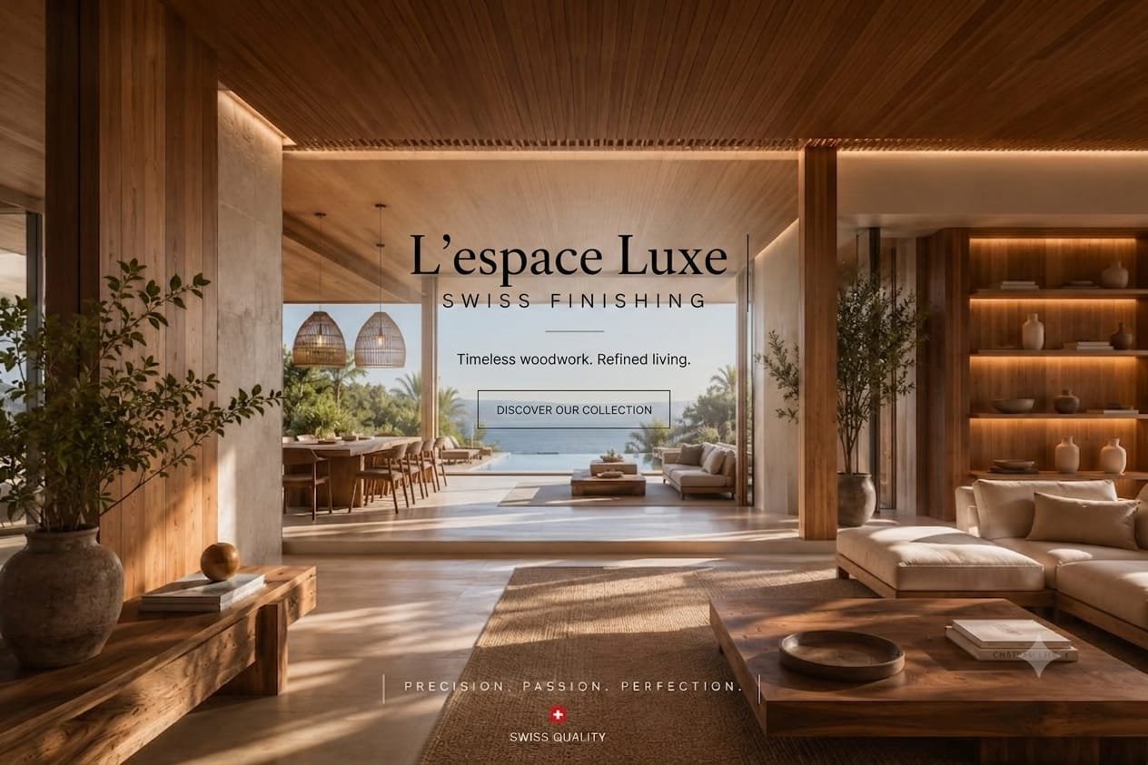 L'espace Luxe entrance and refined interior finishing